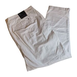 Tommy Hilfiger TH Flex Women's Plus Size Hampton Chino Pants 18W White